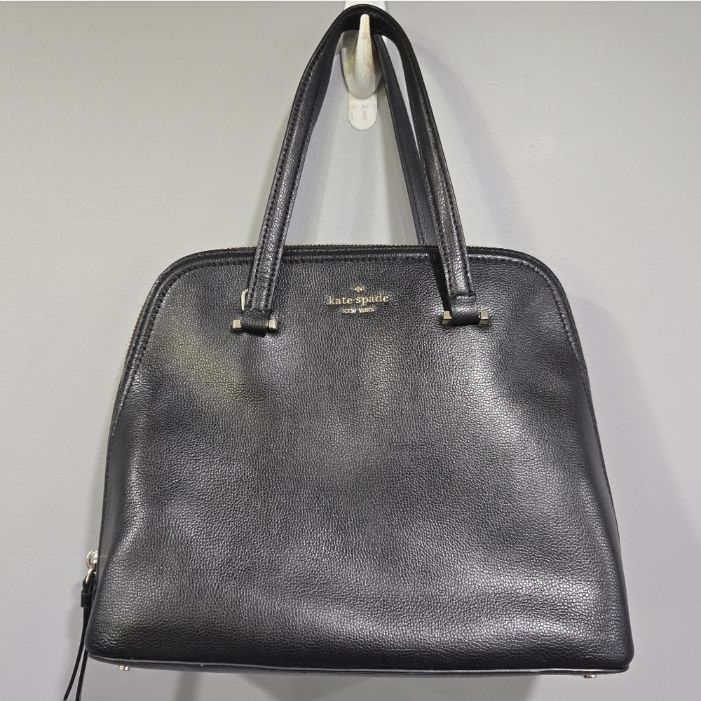 🐢 Kate Spade -Patterson Drive - Dome Satchel in Black Pebbled leather.